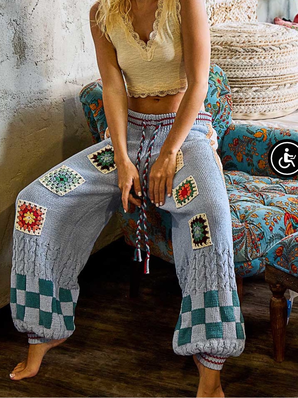 POL Blue Knit Chenille Pants - Picture 3 of 5